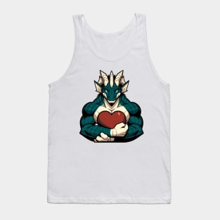 Anthro Scalie Dragon Valentine Lover Tank Top